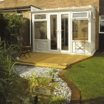 White upvc Lean-to Conservatory by Adam Window Centres, Tuckton